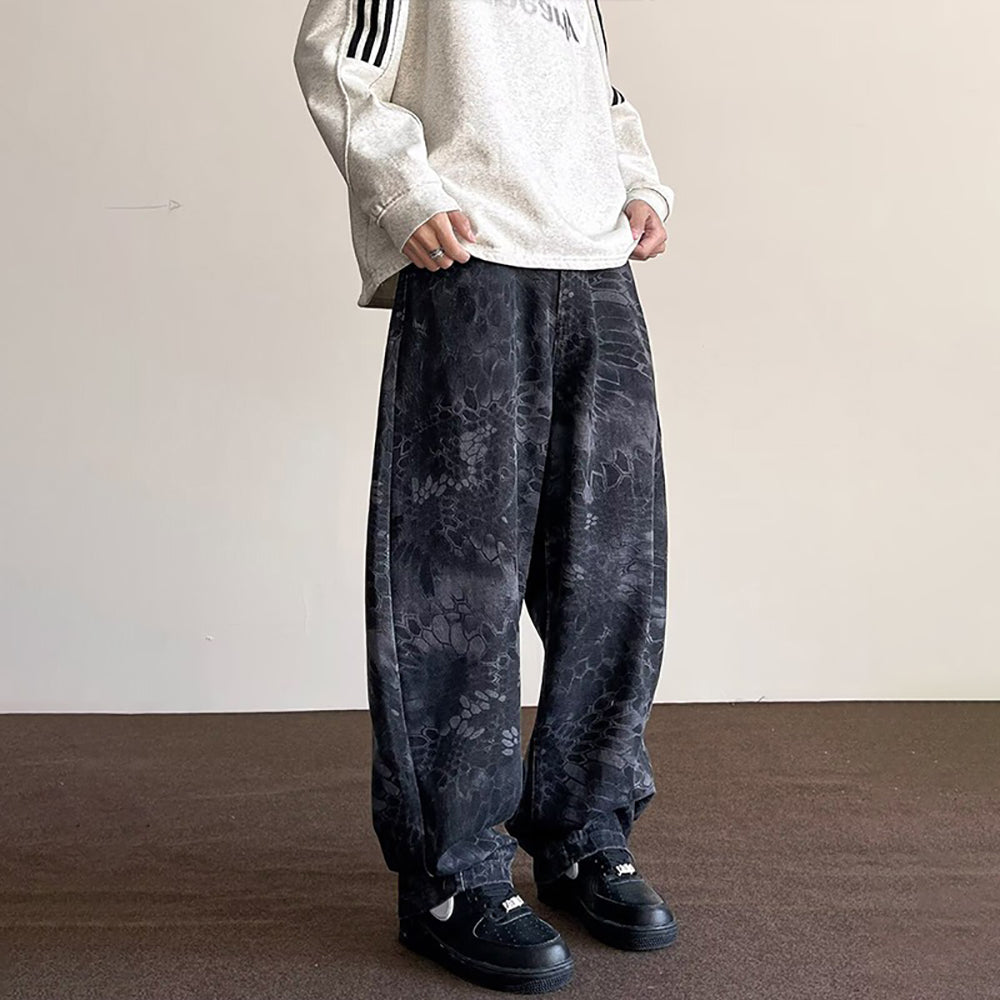 Men Boyfriend Fit Light Fade Printed Jeans