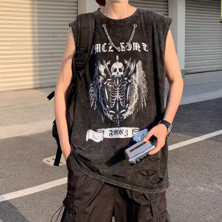 Graphic Printed Oversized Round Neck  T-shirt