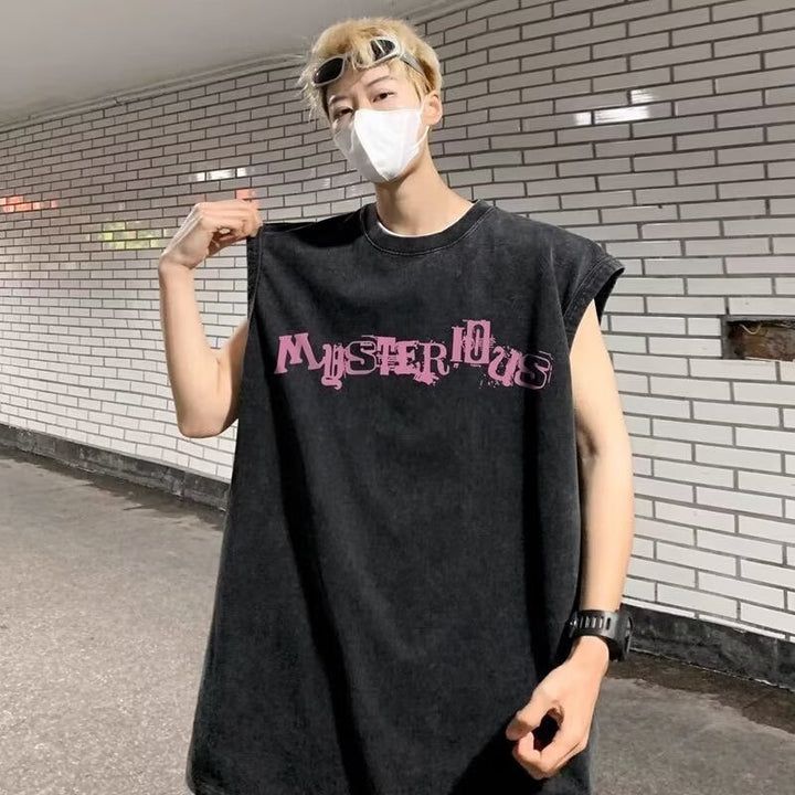 Typography Printed Cotton Oversized T-shirt