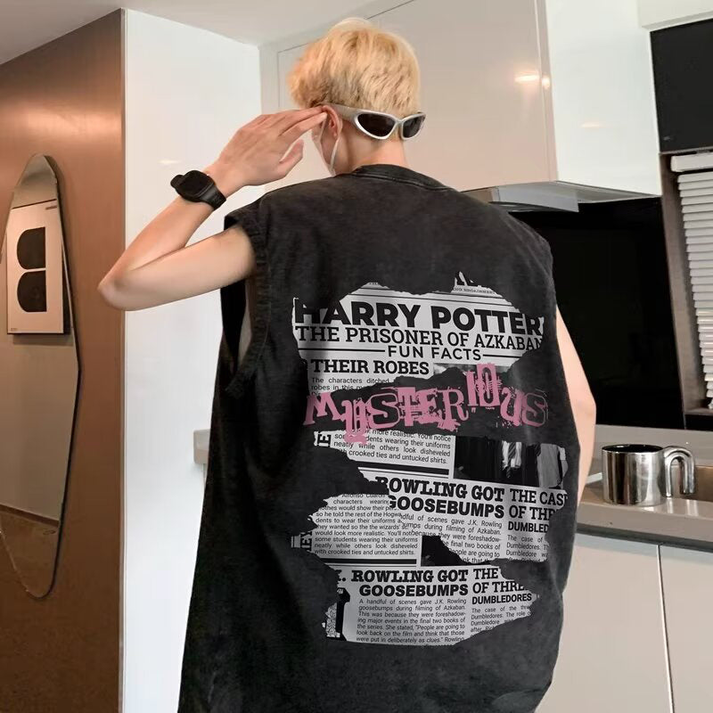 Typography Printed Cotton Oversized T-shirt