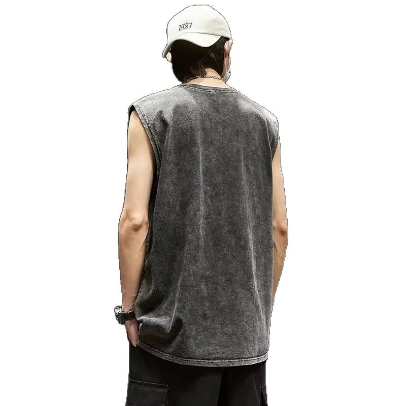 Men Typography Printed Raw Edge T-shirt