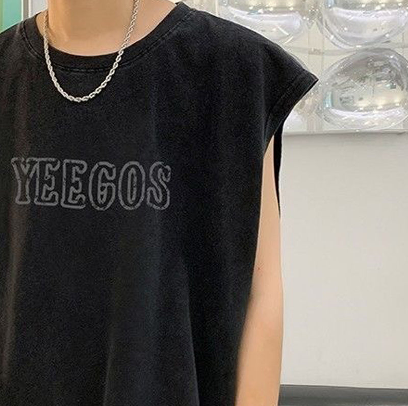 Typography Printed Round Neck Oversized Cotton T-shirt
