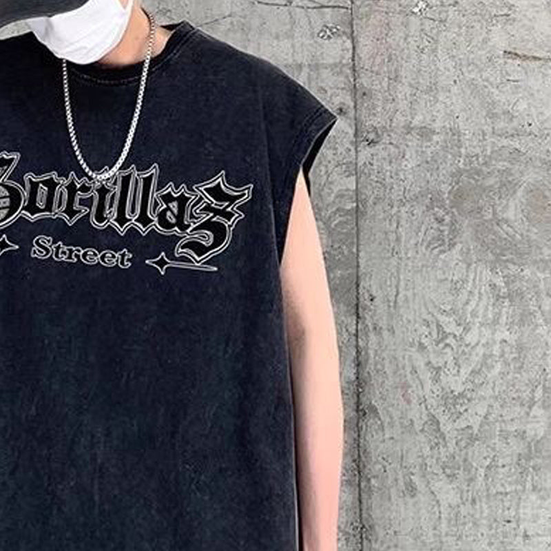 Typography Printed Round Neck Oversized T-shirt