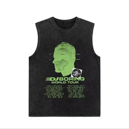 Men Typography Printed Round Neck Cotton T-shirt