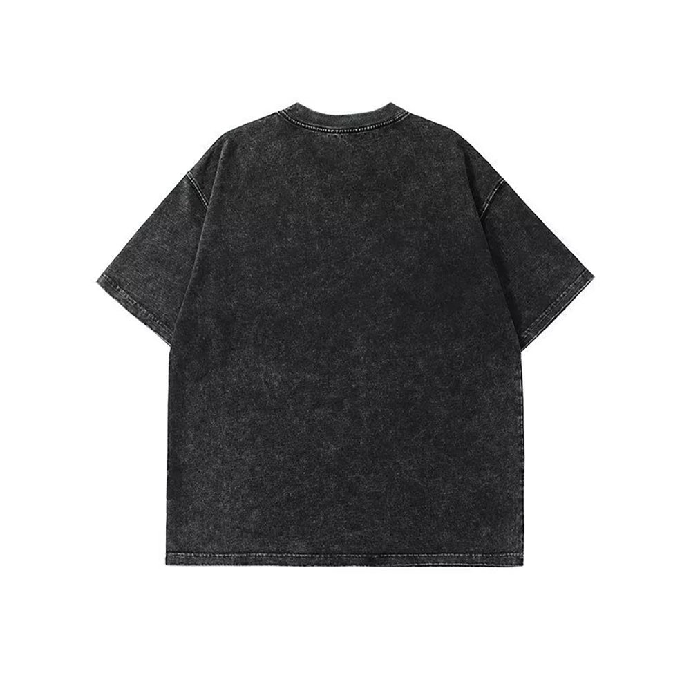 Men Typography Printed Round Neck Cotton Oversized T-shirt