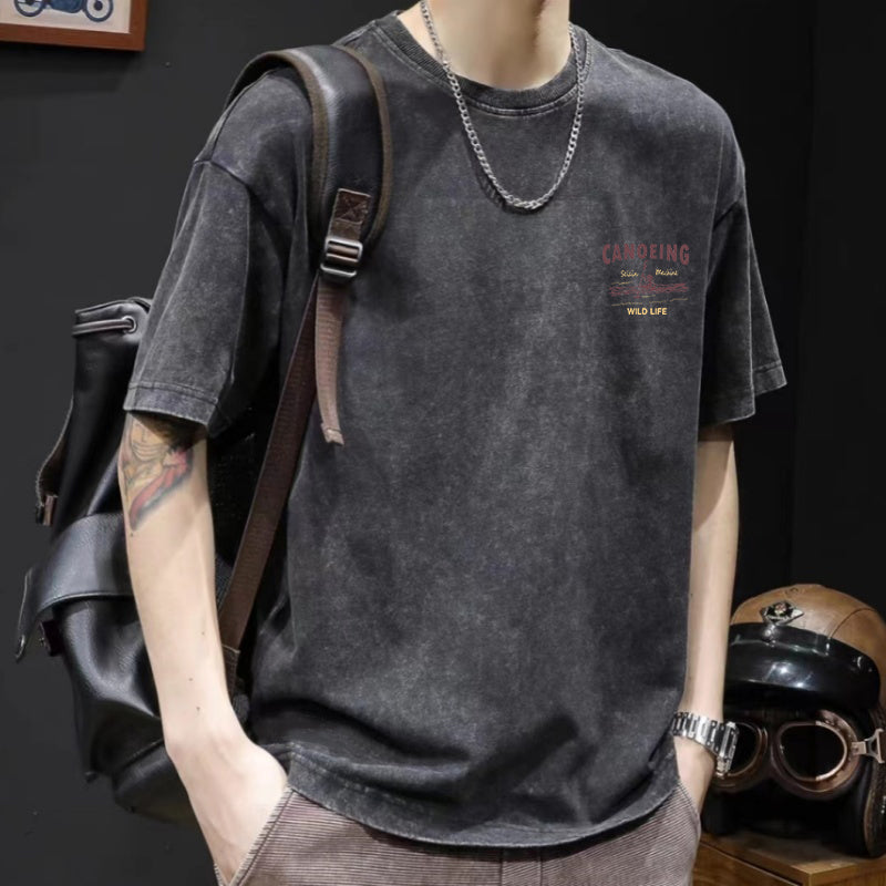 Graphic Printed Oversized Round Neck  T-shirt