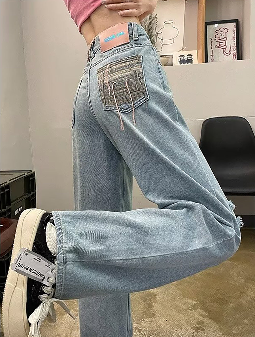 Mid-Rise Mom Fit Jeans