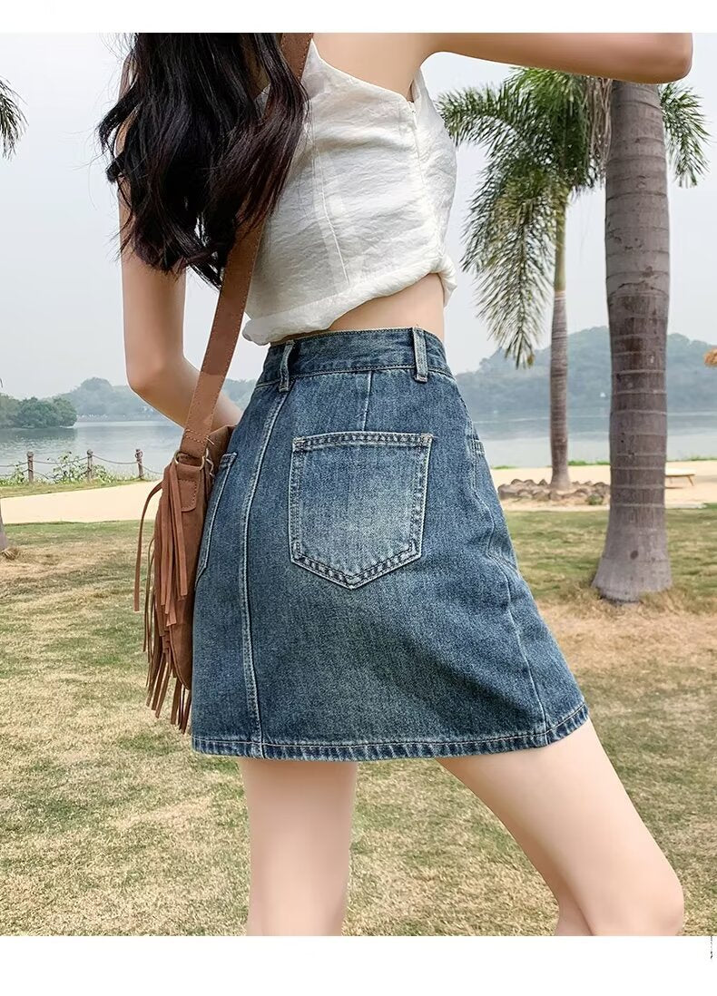 Women Flared Low Distress Heavy Fade Jeans