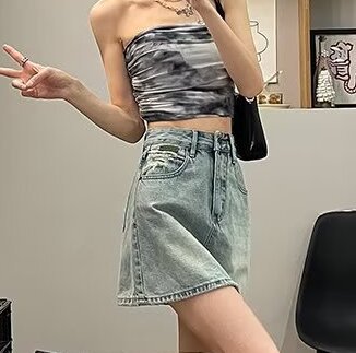 Straight Mini Skirt