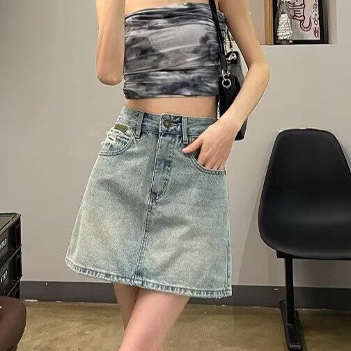 Straight Mini Skirt