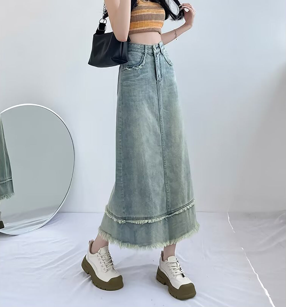 Women A-Line Midi Skirt