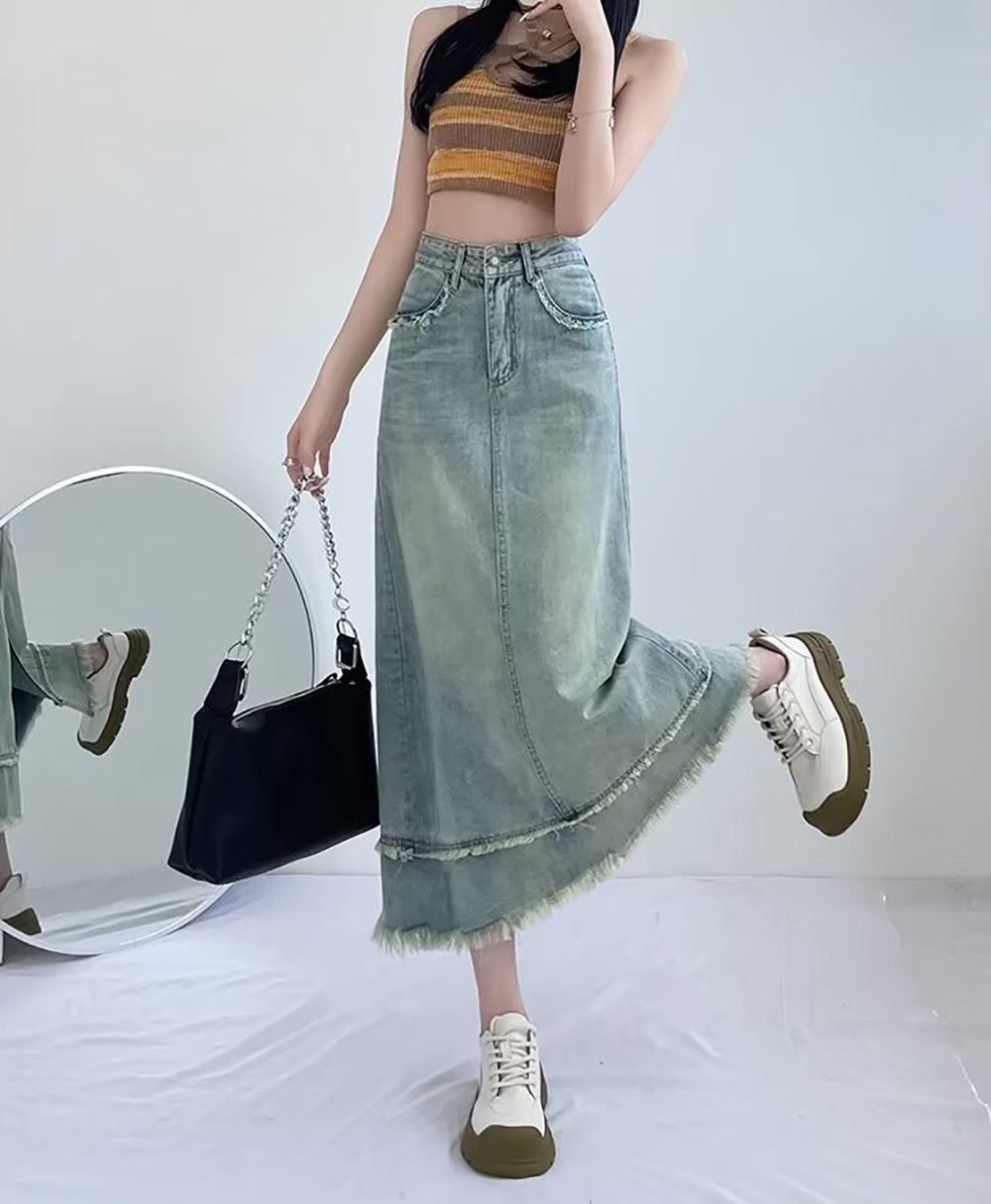 Women A-Line Midi Skirt