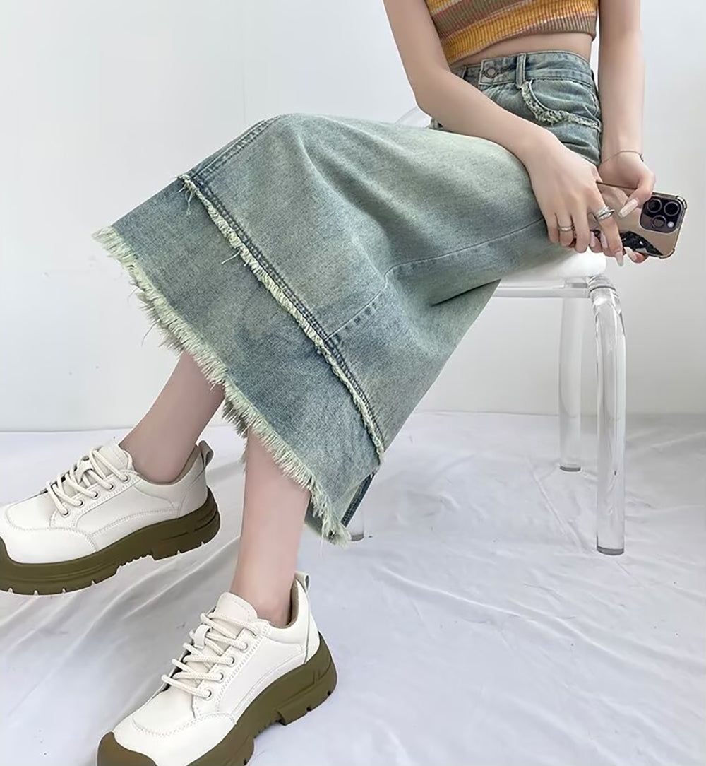 Women A-Line Midi Skirt