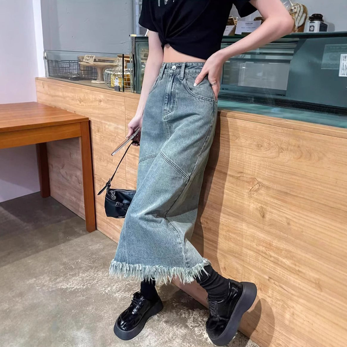 Flared Maxi Skirt