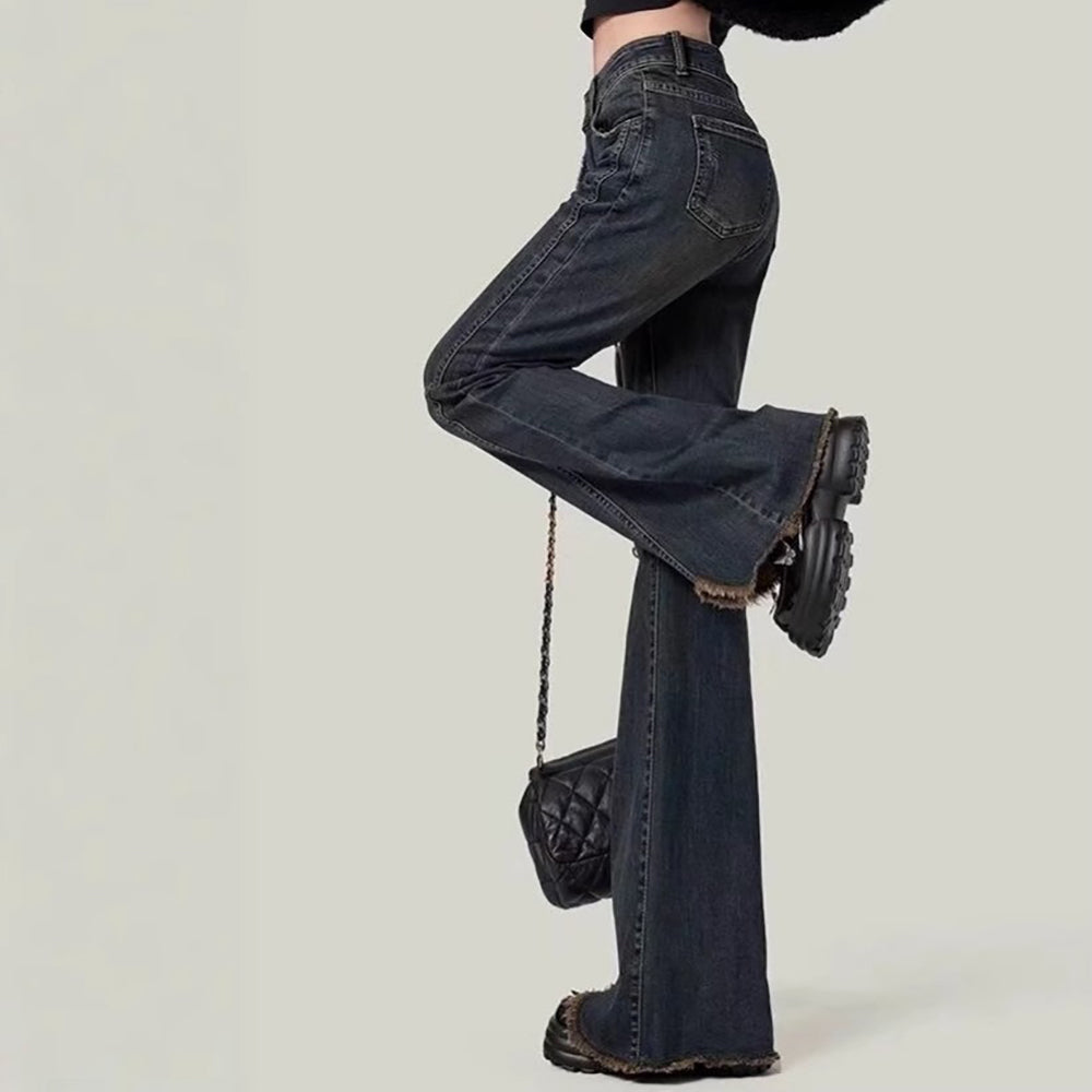 Women Bootcut Light Fade Mid-Rise Jeans