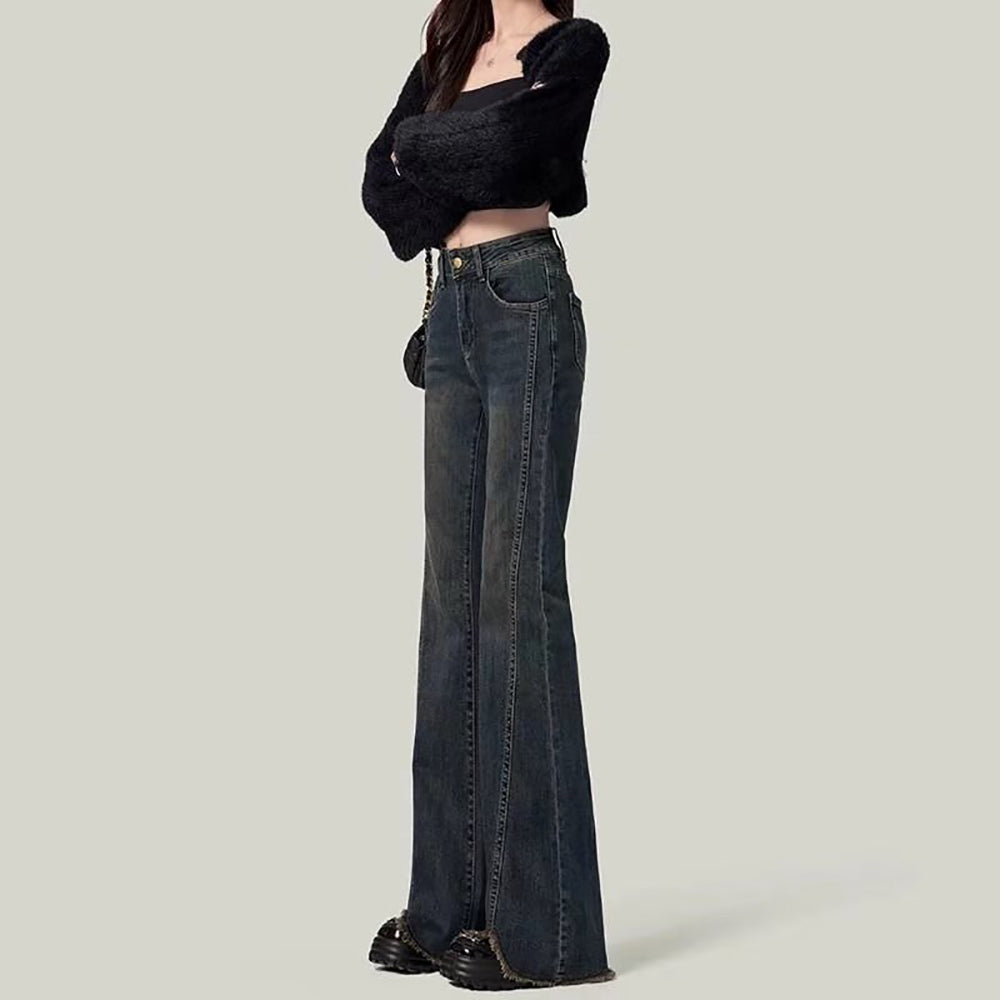Women Bootcut Light Fade Mid-Rise Jeans