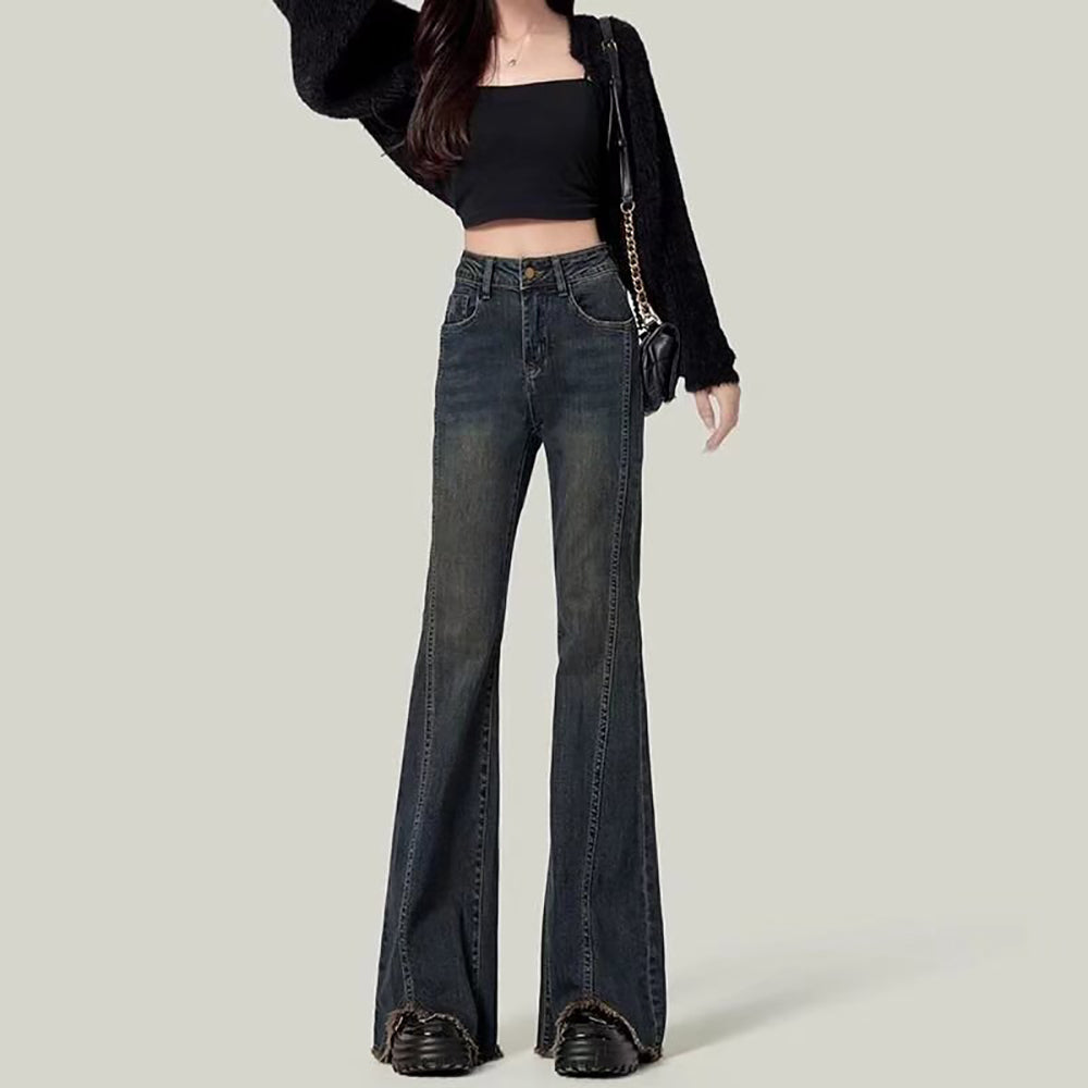Women Bootcut Light Fade Mid-Rise Jeans