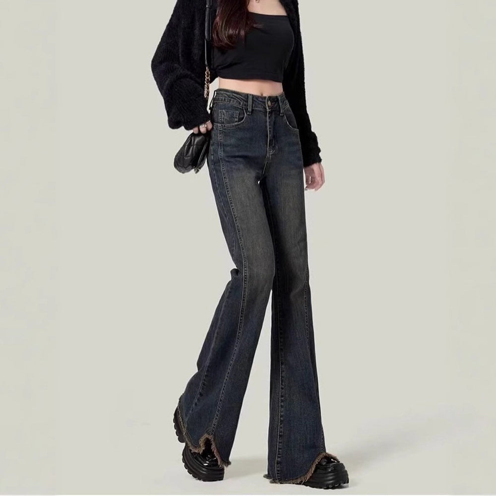 Women Bootcut Light Fade Mid-Rise Jeans