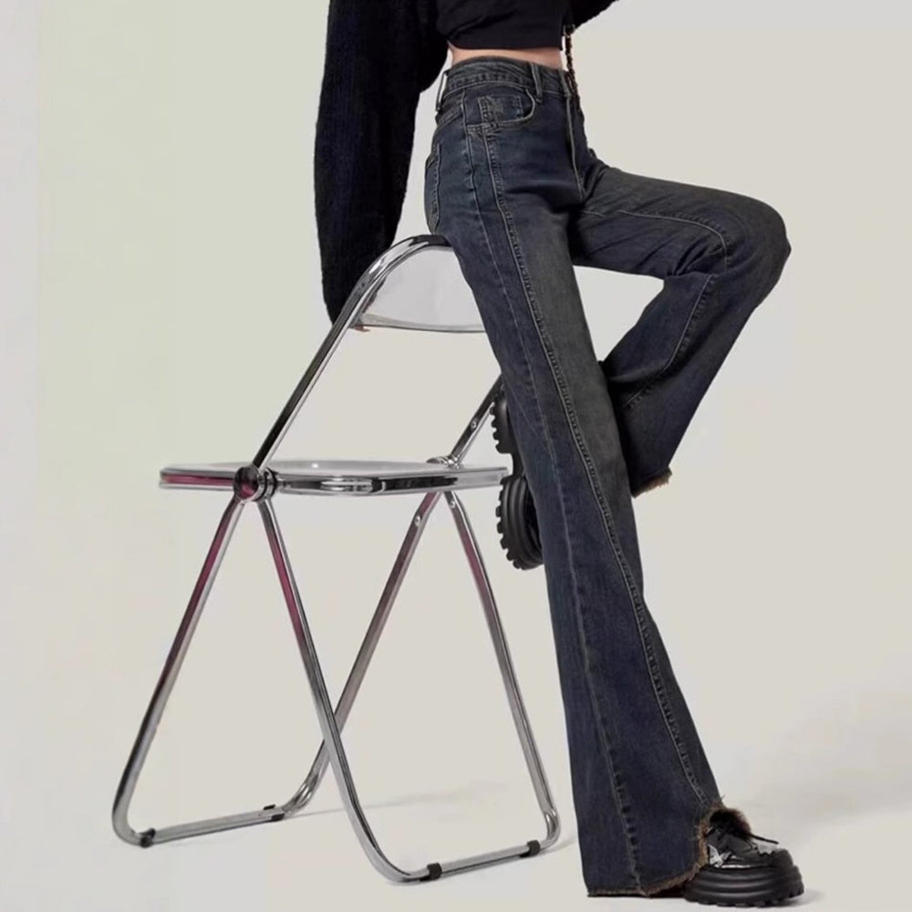 Women Bootcut Light Fade Mid-Rise Jeans