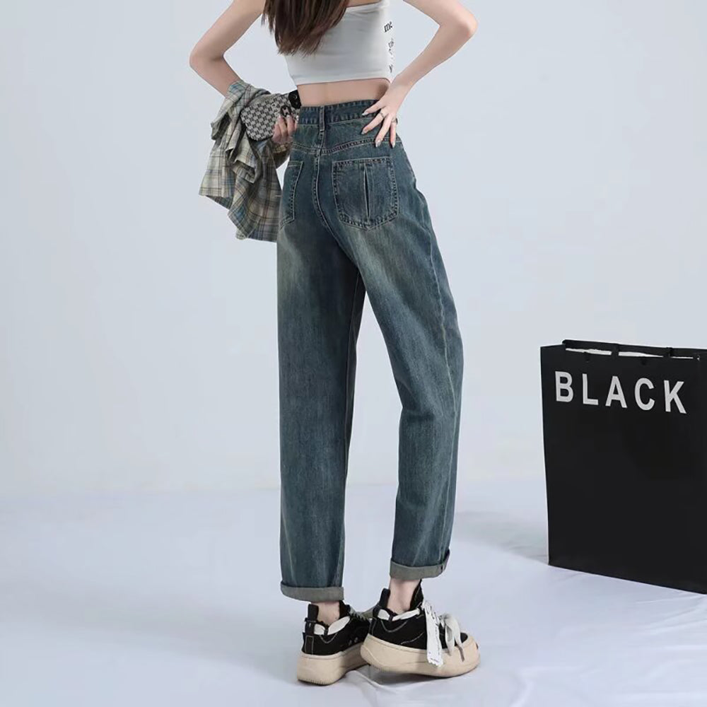 Mid-Rise Mom Fit Jeans