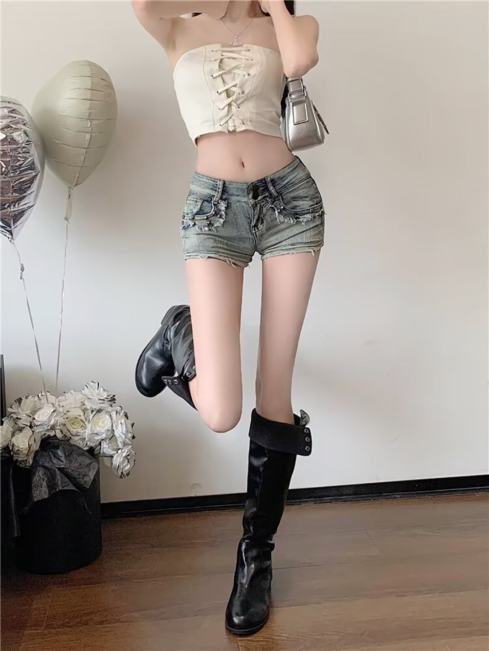 Solid Mid-Rise Regular Shorts