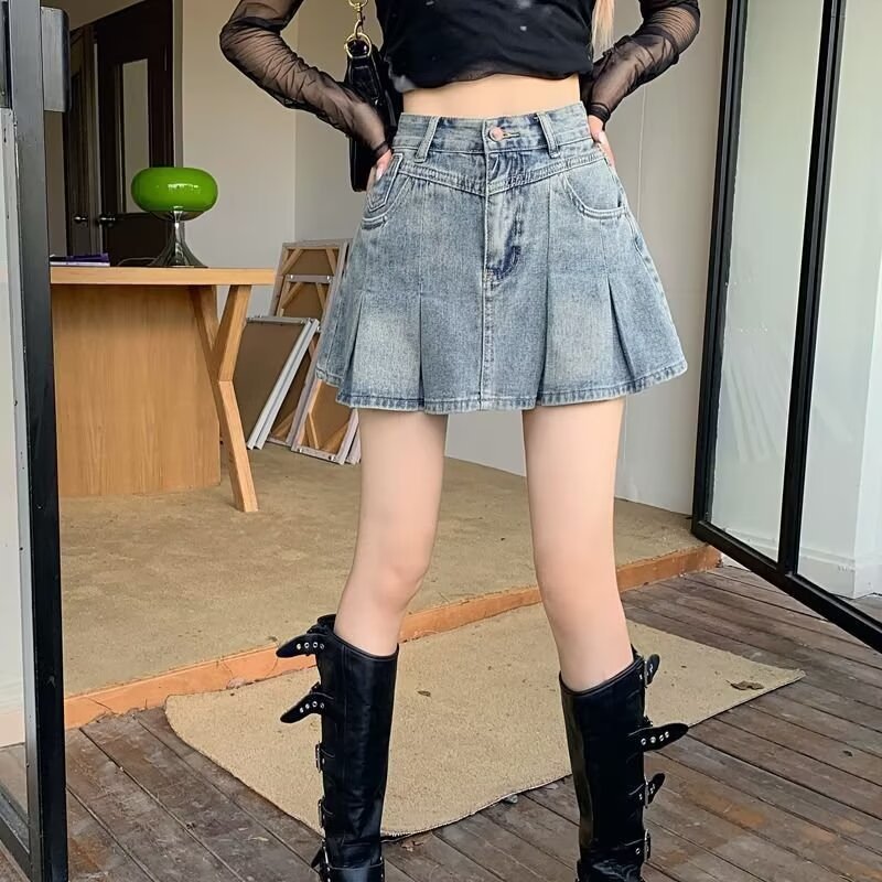 Solid A-Line Skirt