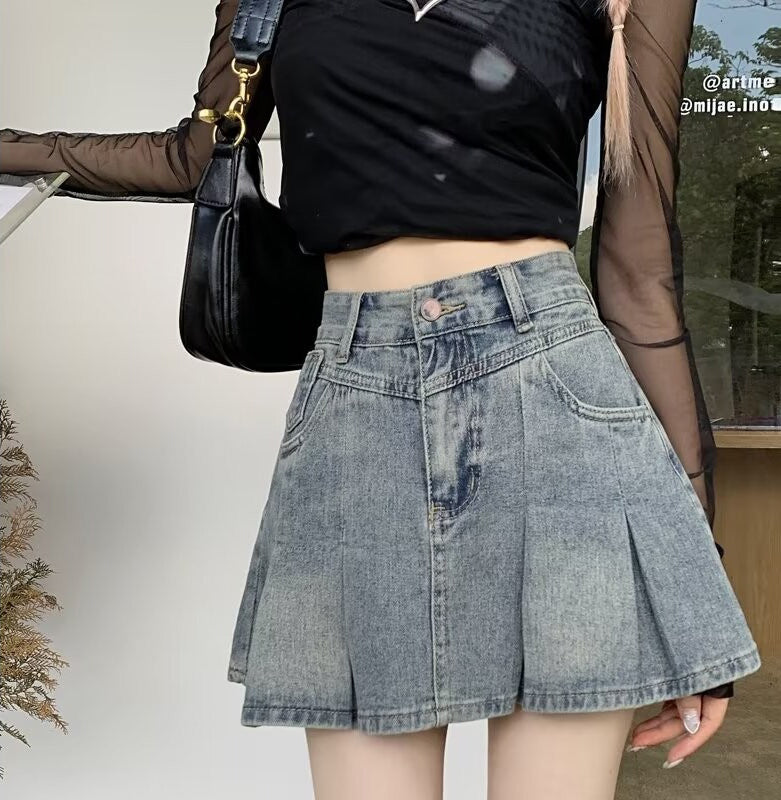 Solid A-Line Skirt