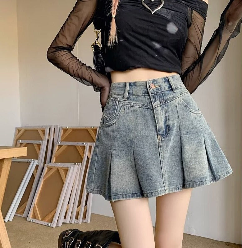 Solid A-Line Skirt