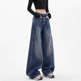 Women Mid-Rise Light Fade Baggy Jeans