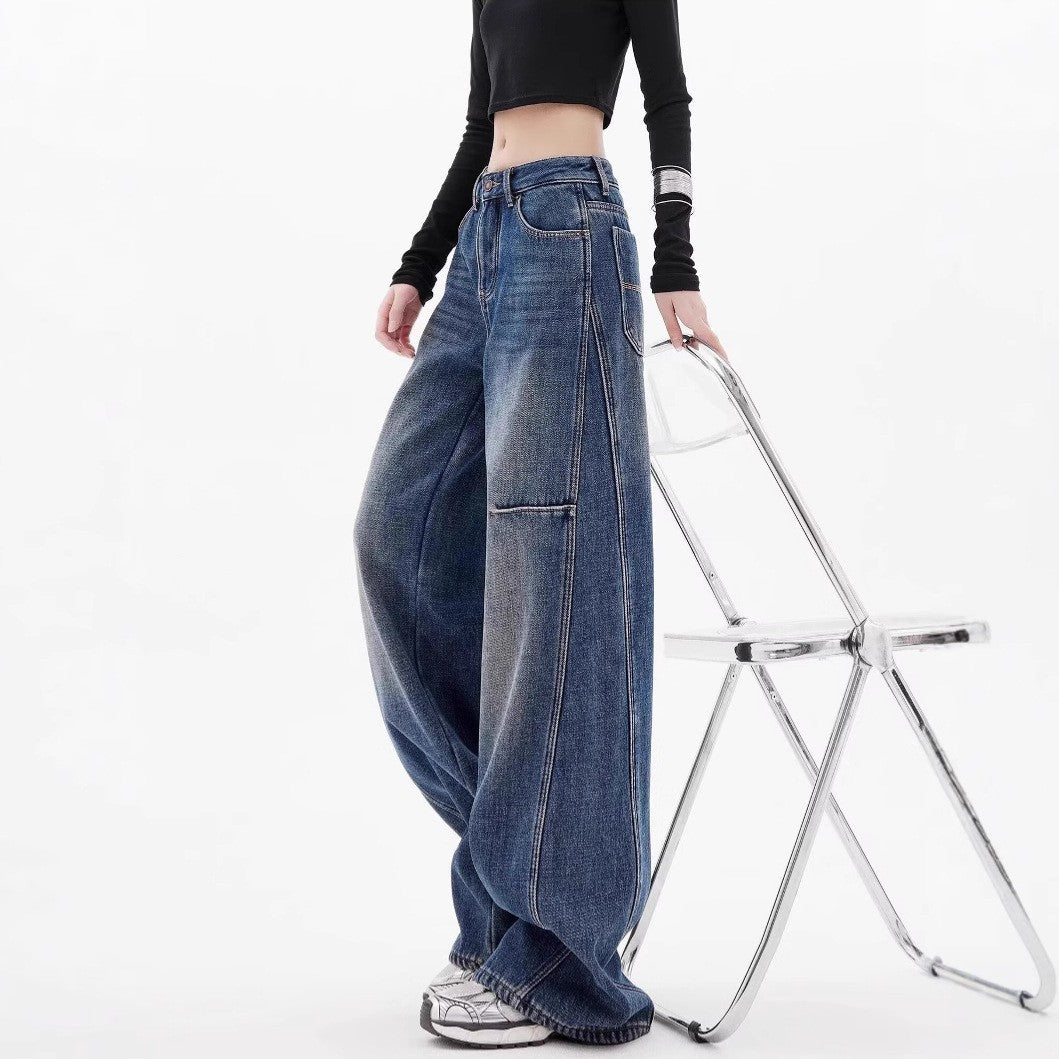 Women Mid-Rise Light Fade Baggy Jeans