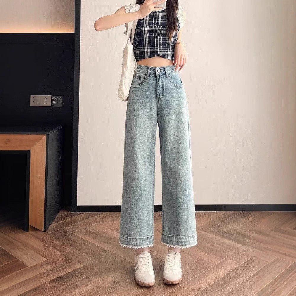 Women Straight Fit High-Rise Light Fade Stretchable Jeans