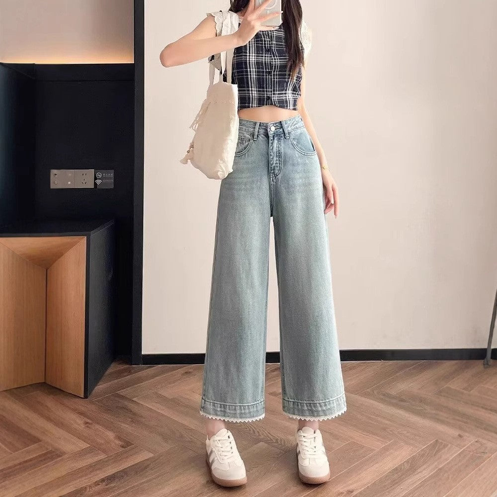 Women Straight Fit High-Rise Light Fade Stretchable Jeans