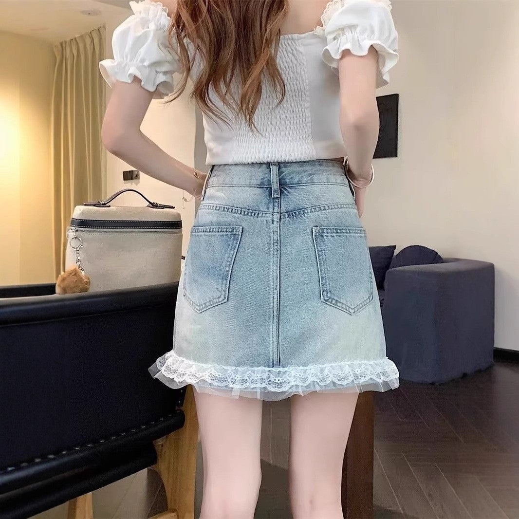 Straight Above-Knee Skirt