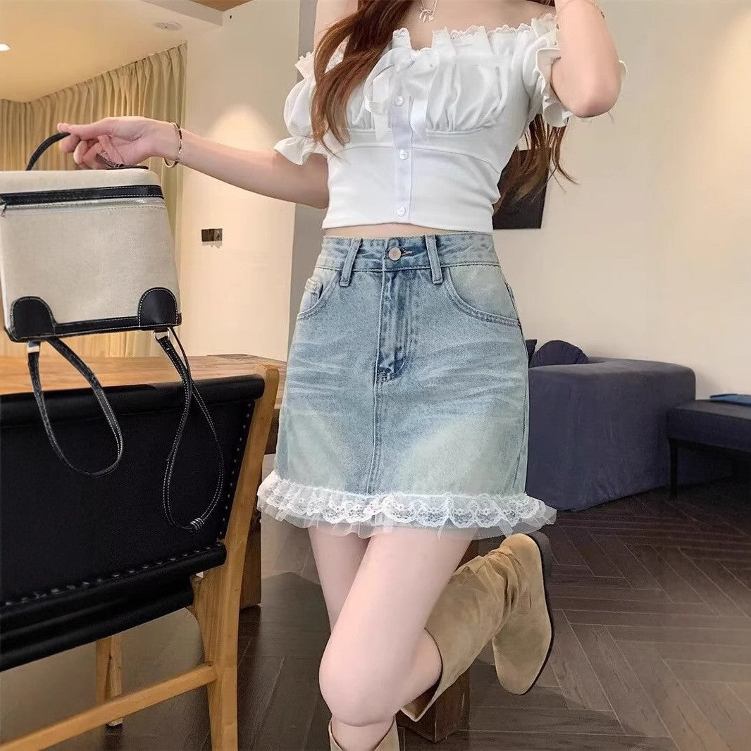 Straight Above-Knee Skirt