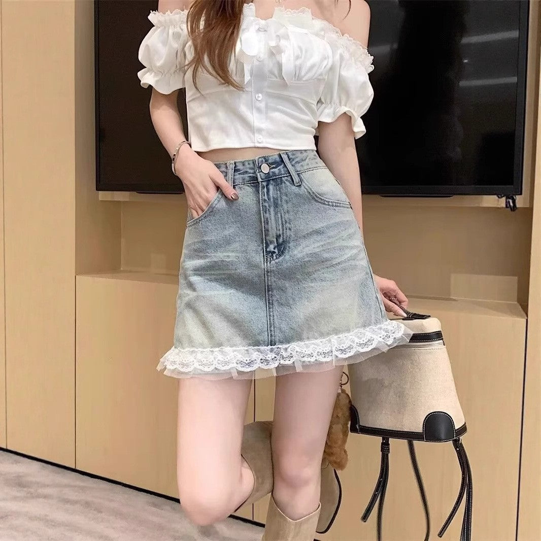 Straight Above-Knee Skirt