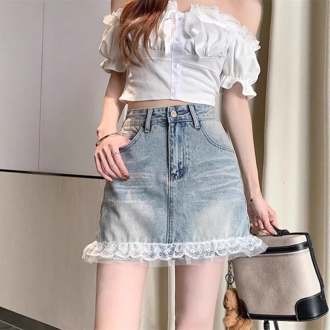 Straight Above-Knee Skirt