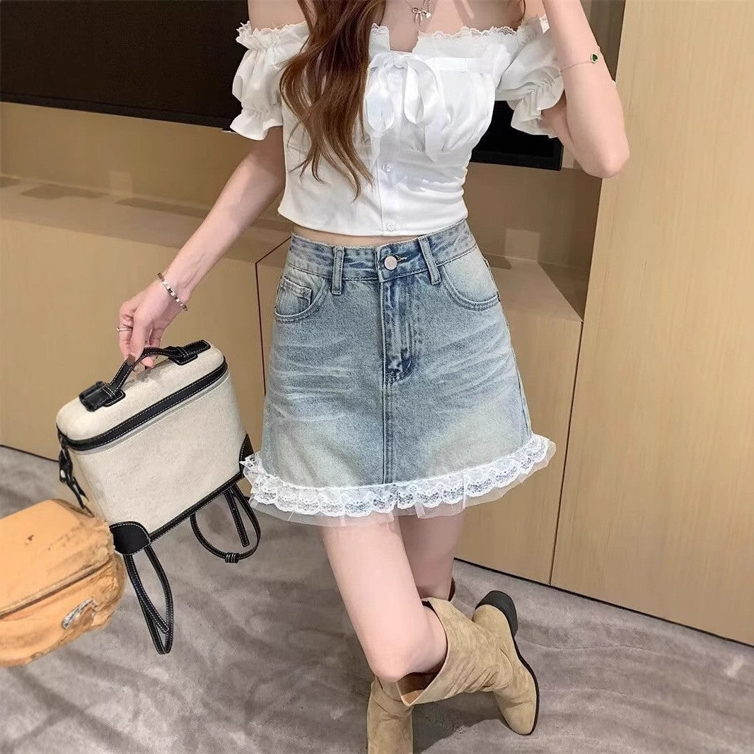 Straight Above-Knee Skirt