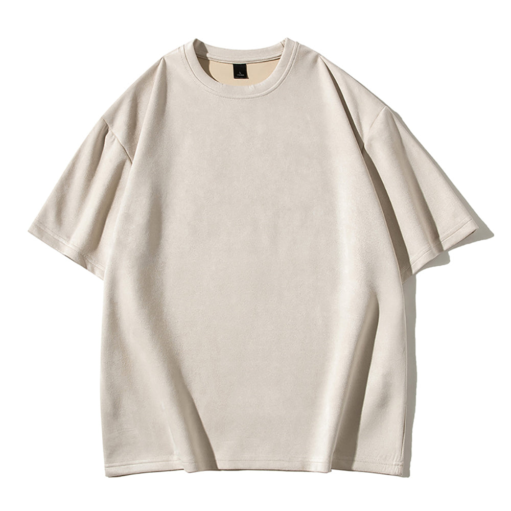 Men Solid Round Neck  Oversized T-shirt