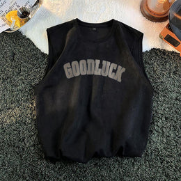 Men Typography Printed Round Neck Oversized T-shirt