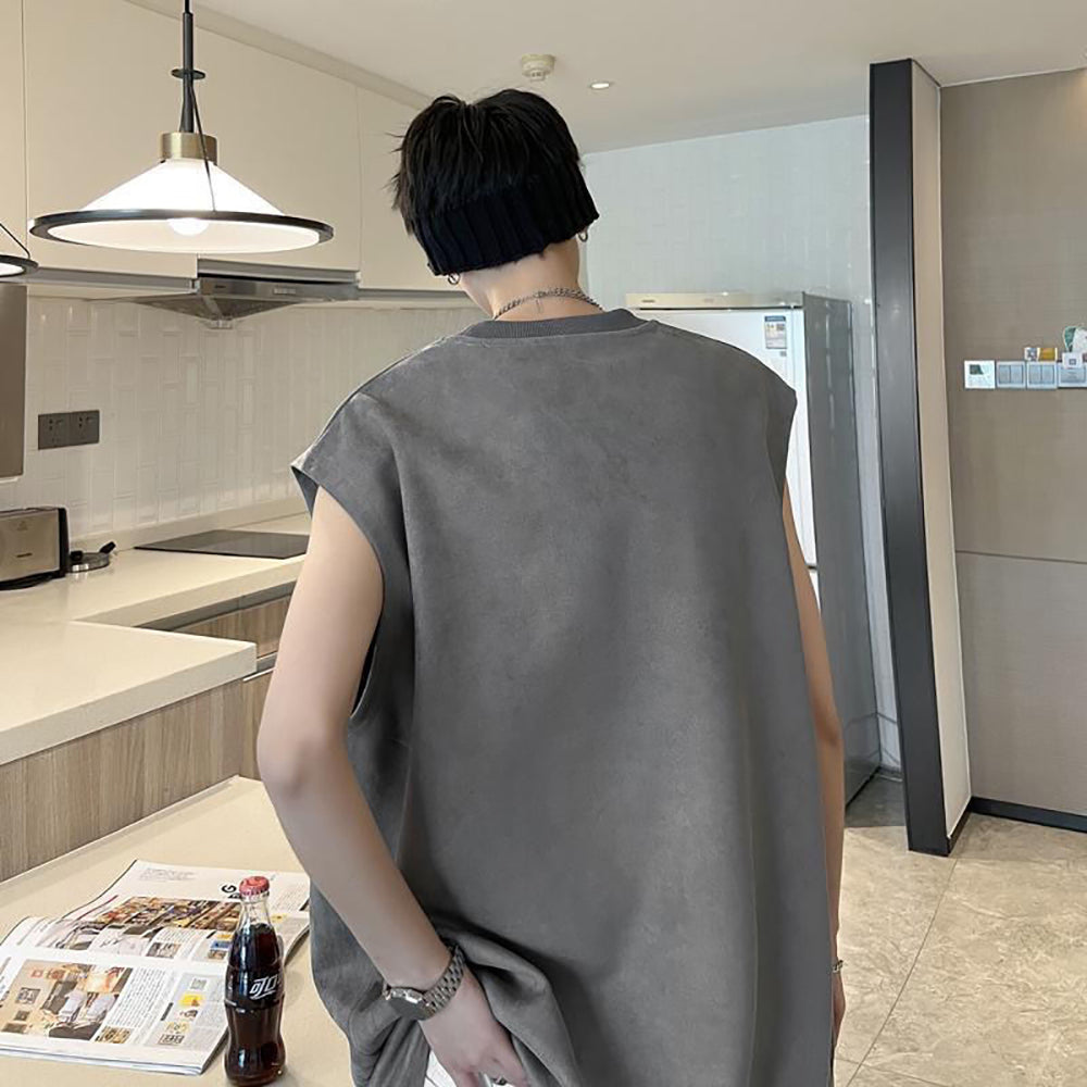 Men Typography Printed Round Neck Oversized T-shirt