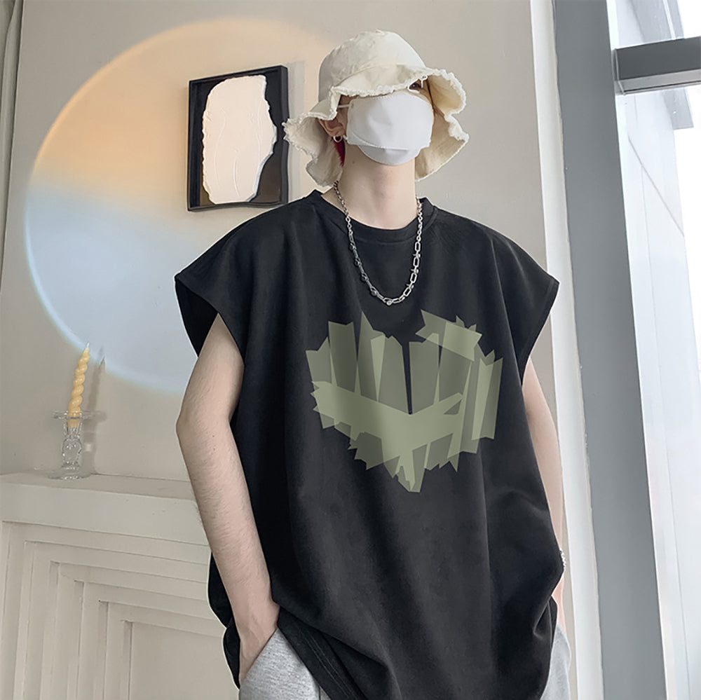 Men Graphic Printed Round Neck  Oversized T-shirt