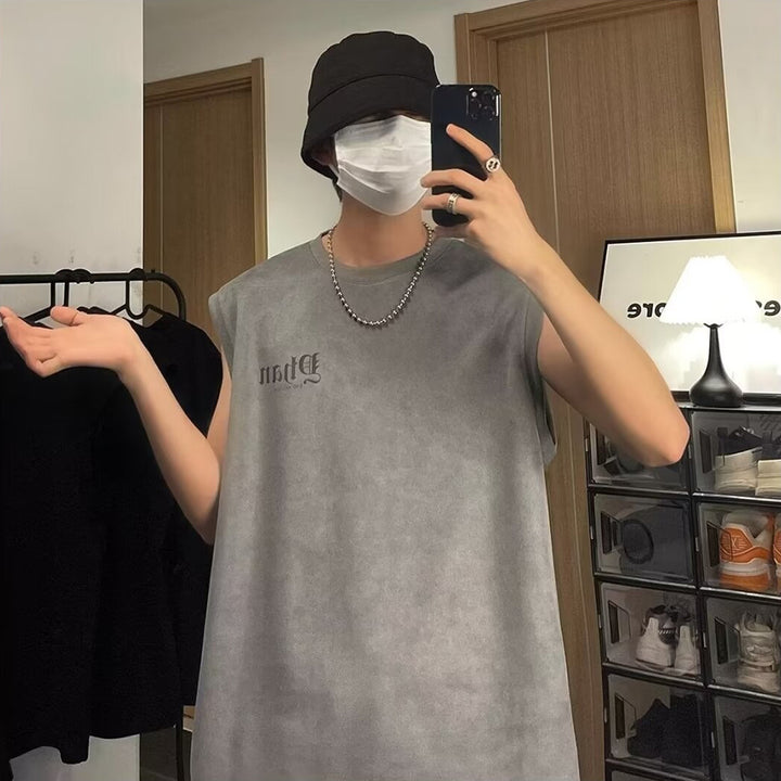 Men Typography Oversized T-shirt
