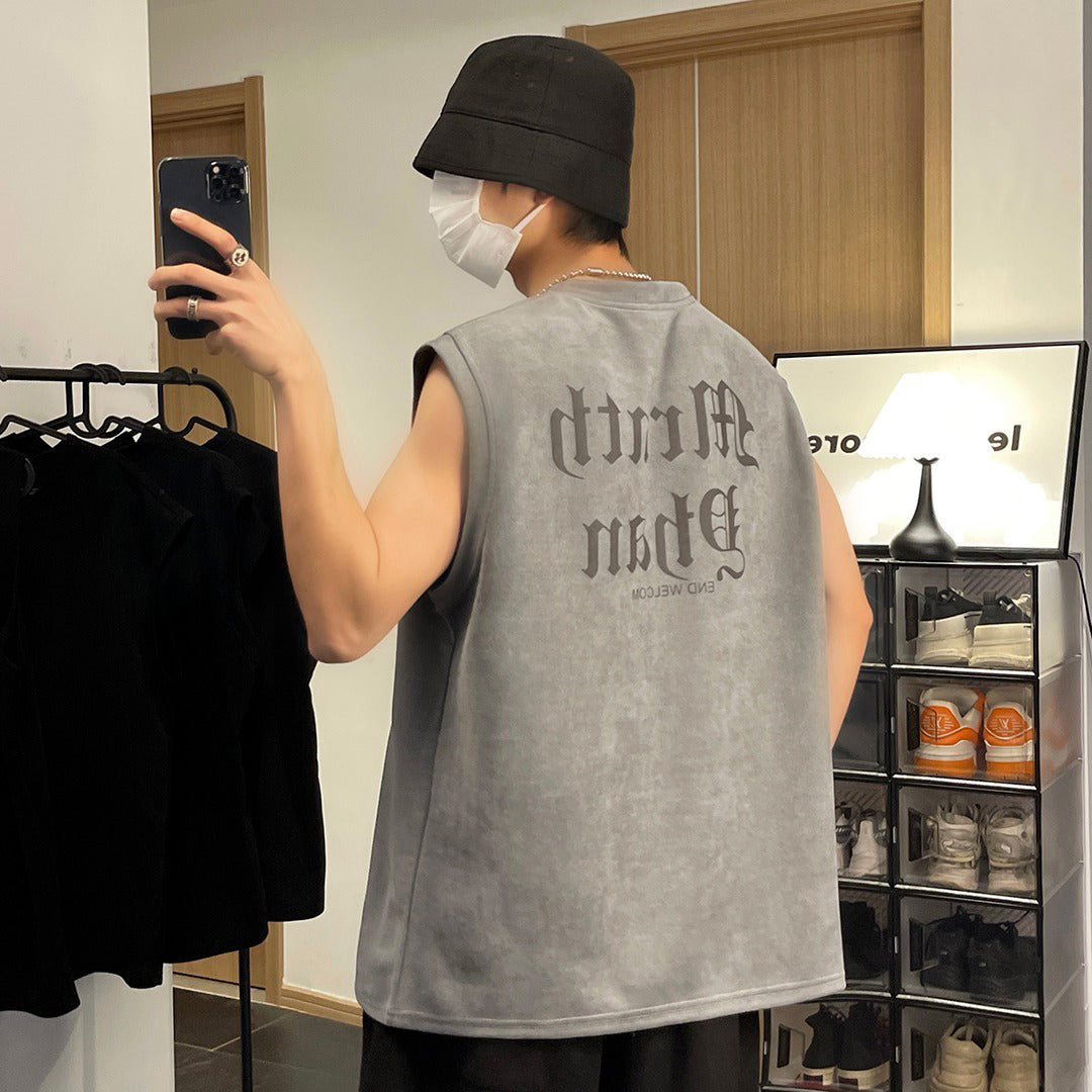 Men Typography Oversized T-shirt