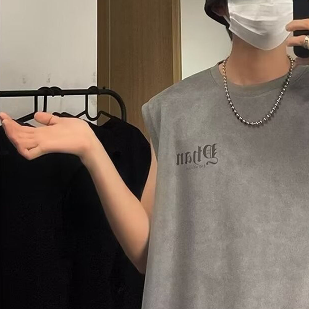 Men Typography Oversized T-shirt