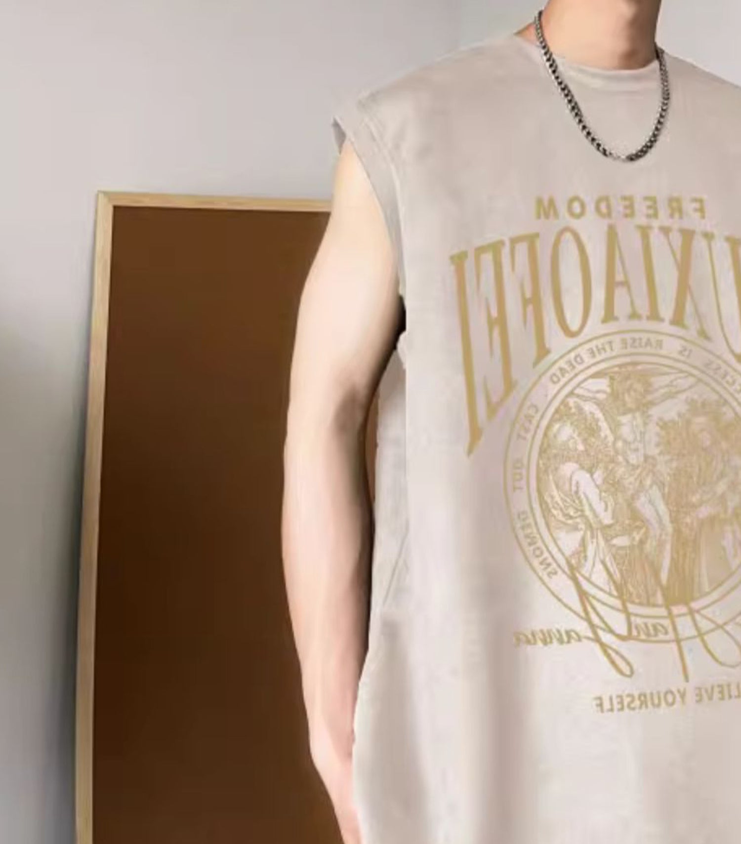 Men Graphic Printed Round Neck  Oversized T-shirt