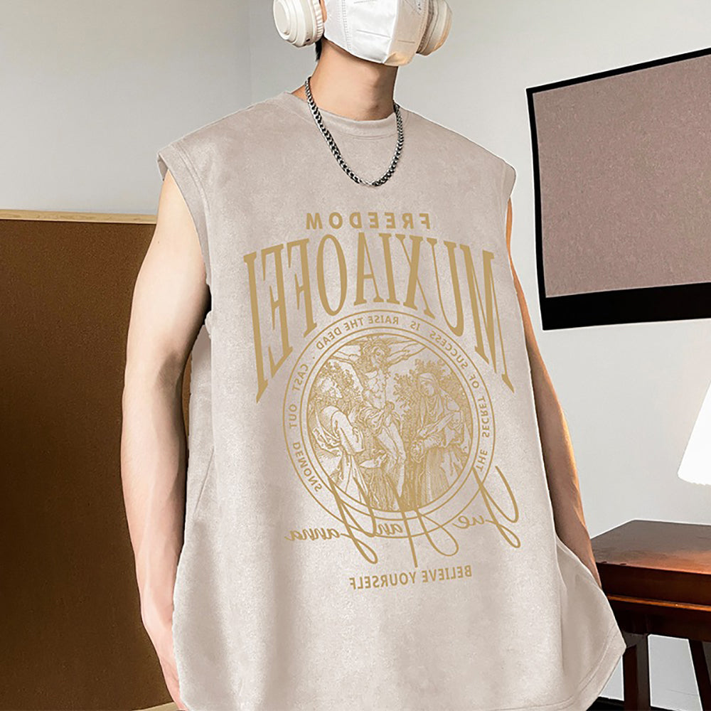 Men Graphic Printed Round Neck  Oversized T-shirt