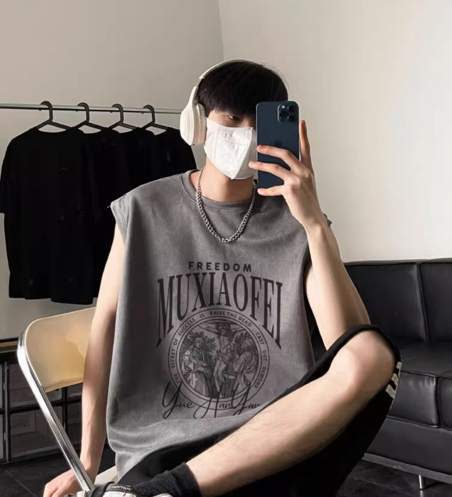 Men Graphic Printed Round Neck  Oversized T-shirt