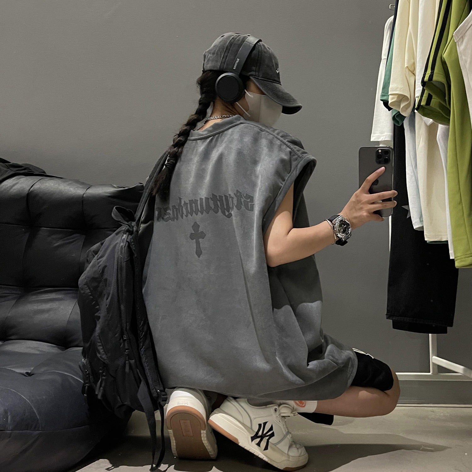 Men Typography Printed Round Neck  Oversized T-shirt