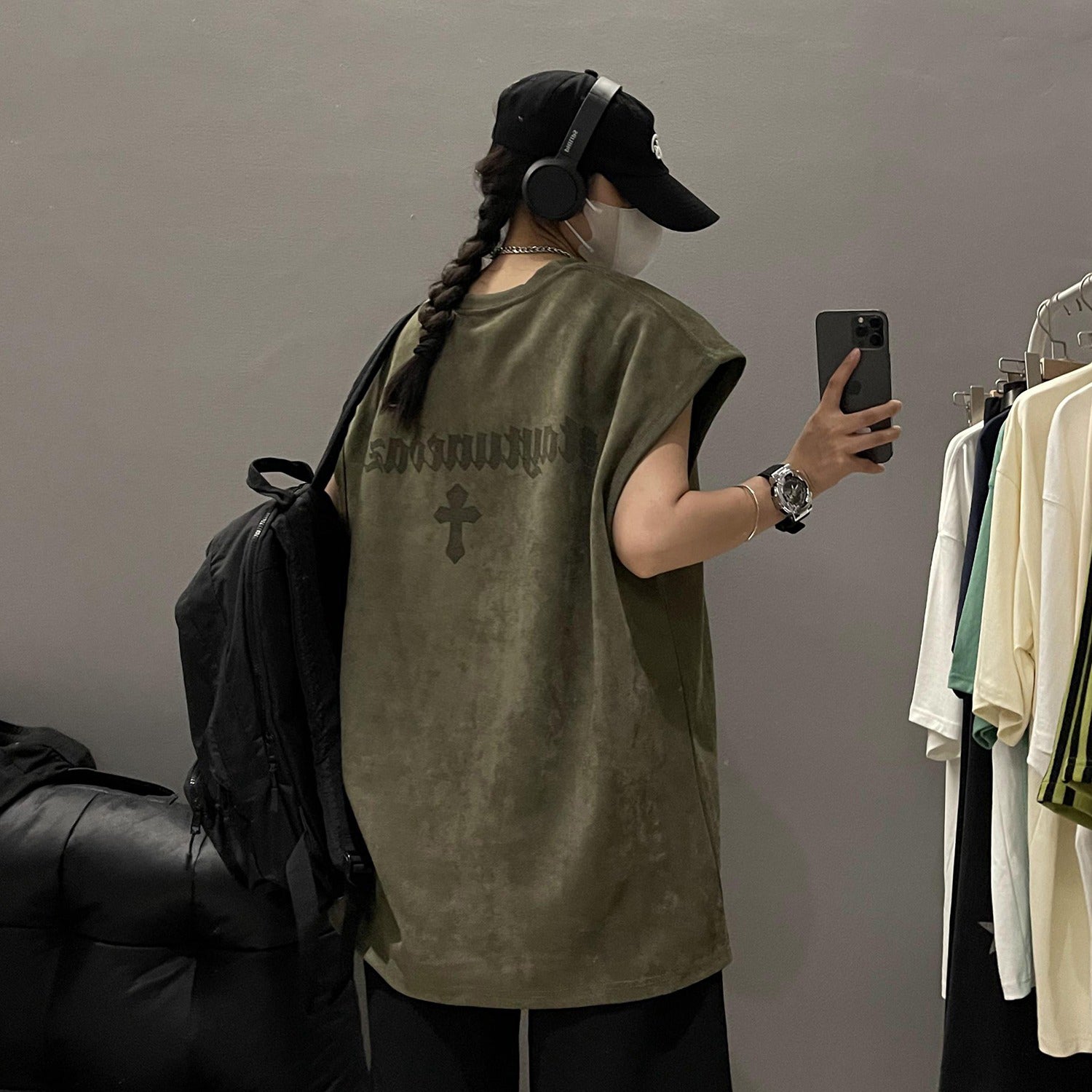 Men Typography Printed Round Neck  Oversized T-shirt