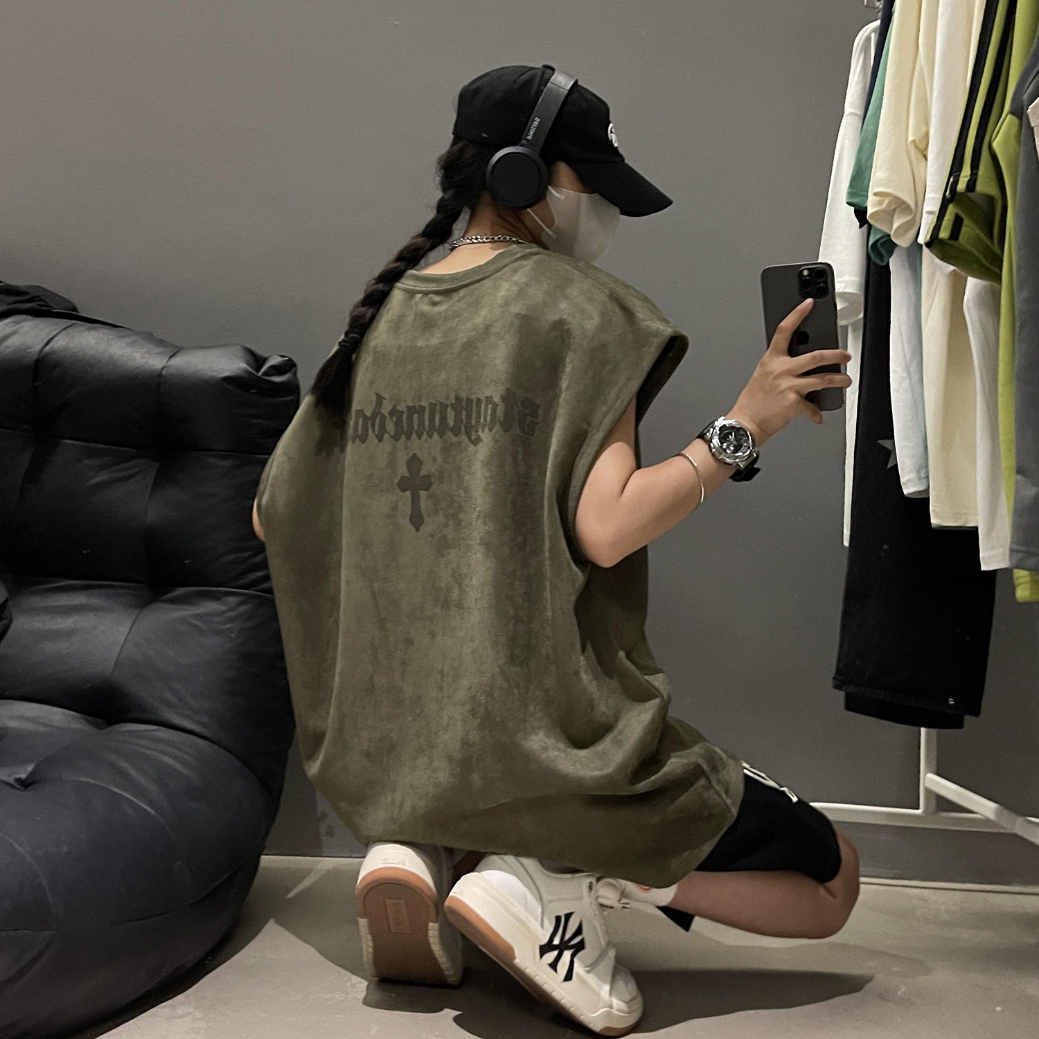 Men Typography Printed Round Neck  Oversized T-shirt
